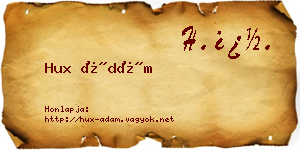 Hux Ádám névjegykártya